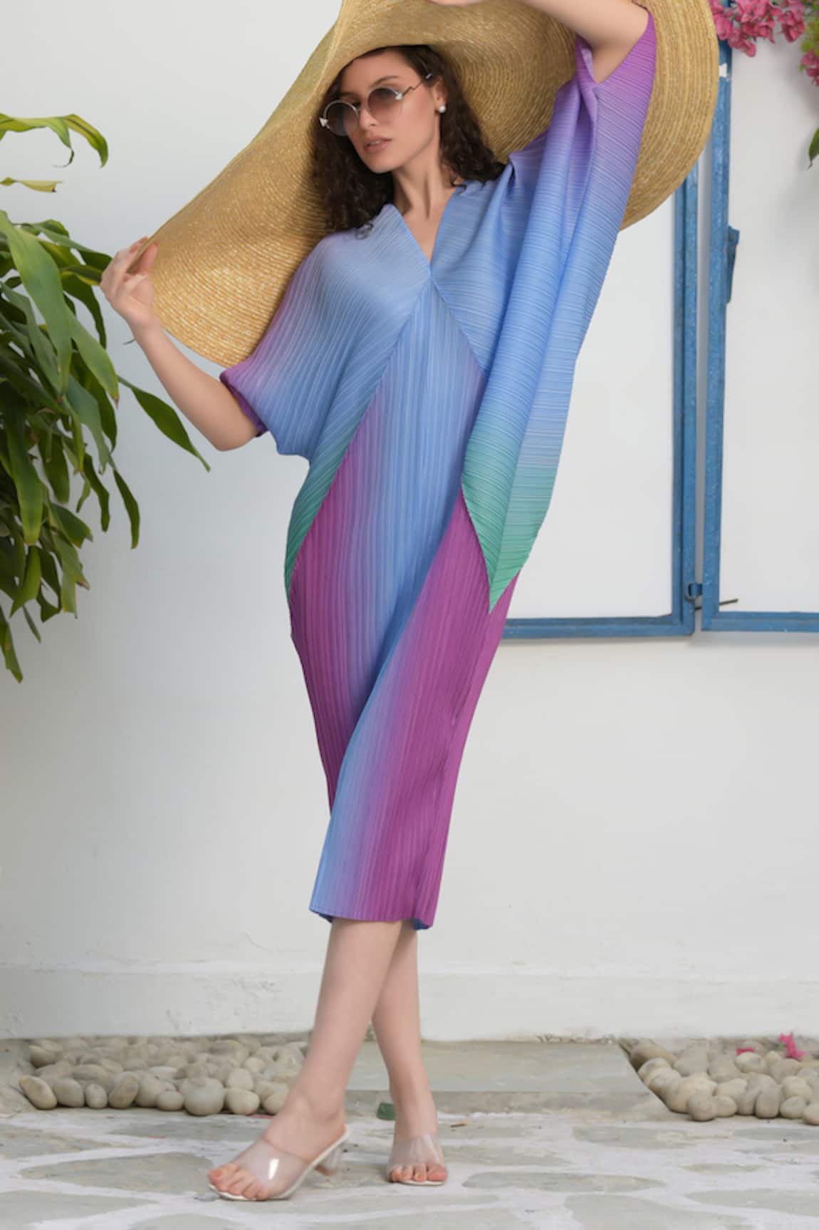 Tasuvure Kimono Kitsch Ombre Dress 