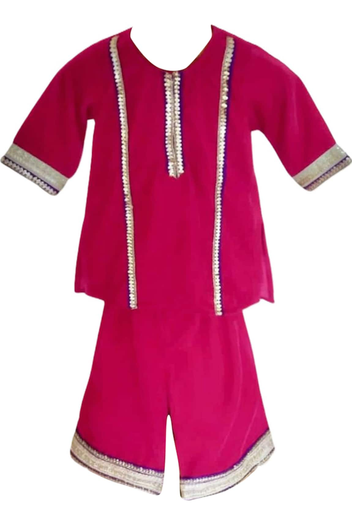 MINIME ORGANICS Sequin Work Kurta With Sharara