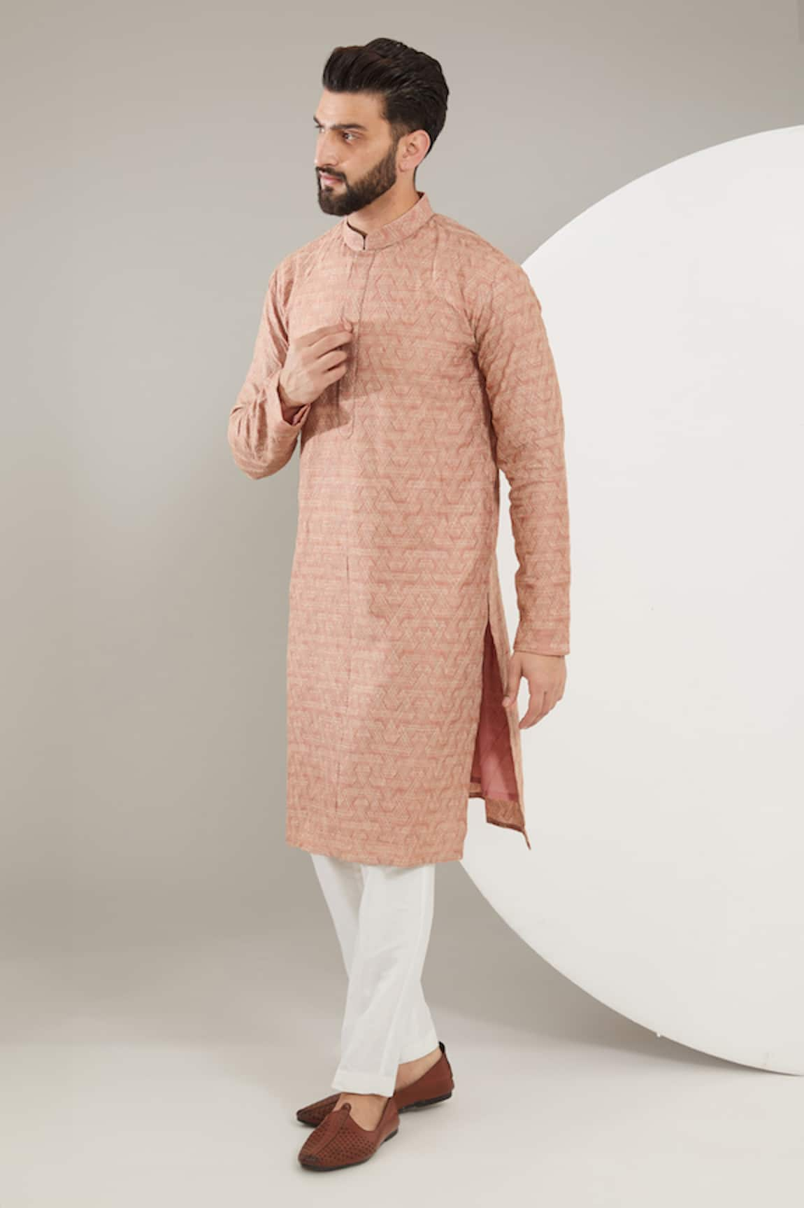 Kasbah Silk Zari Embroidered Kurta