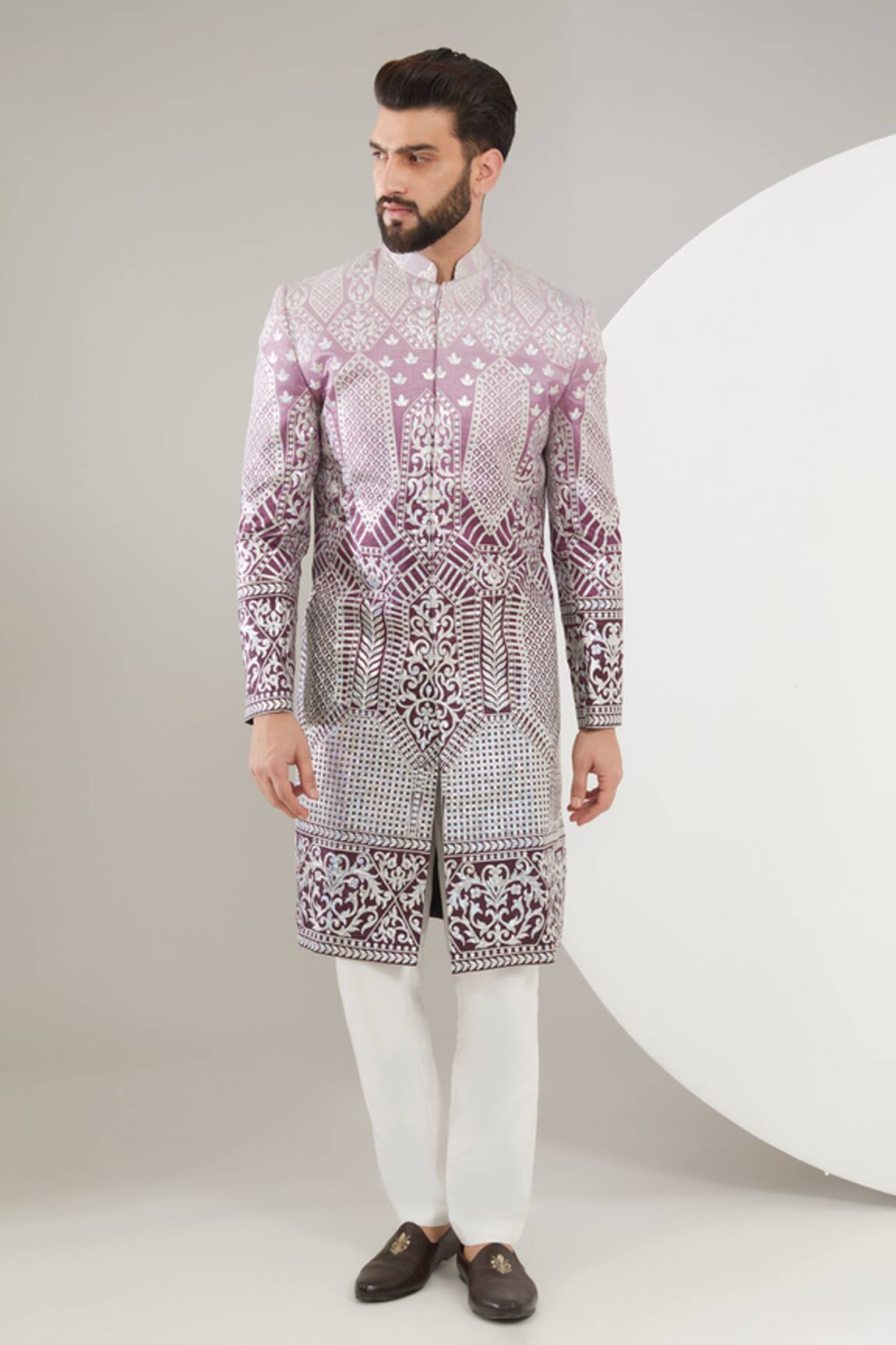 Kasbah Ombre Threadwork Sherwani Set 