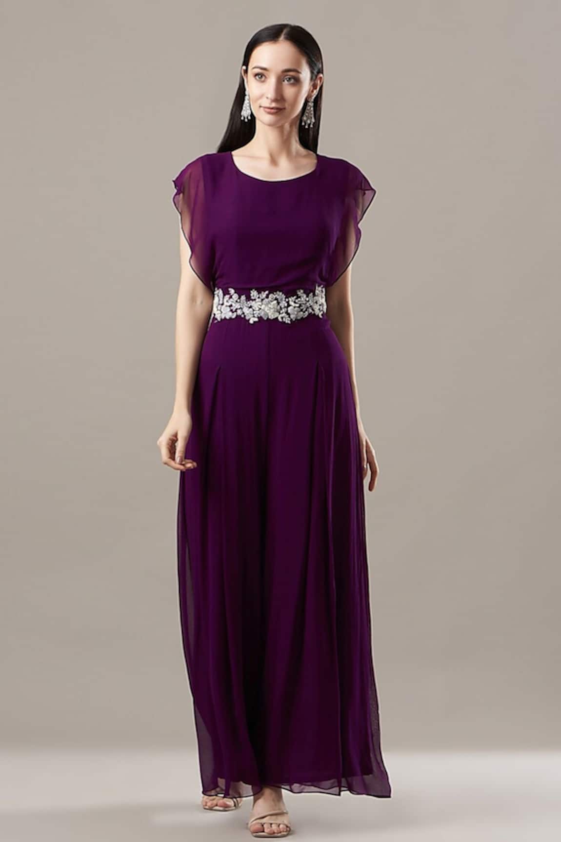 Baidehi Floral Waistband Embroidered Jumpsuit 