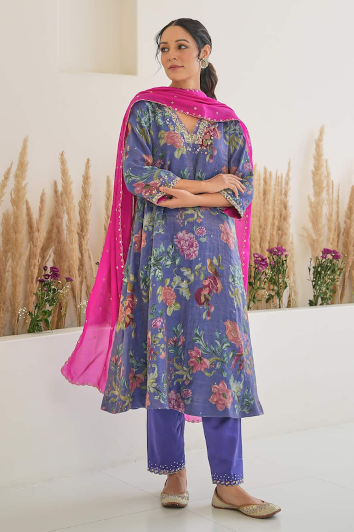 Pita Nila Fiza Floral Print Kurta Pant Set