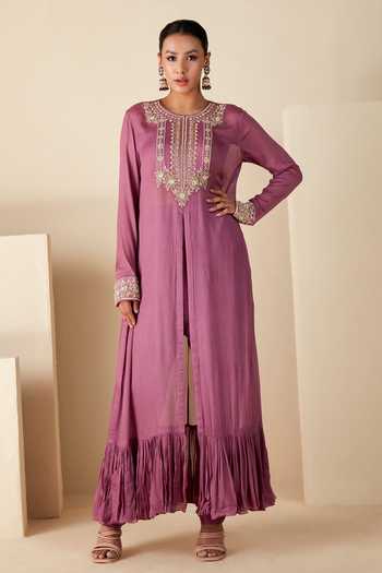 Suruchi Parakh Embroidered Kaftan Kurta Pant Set 