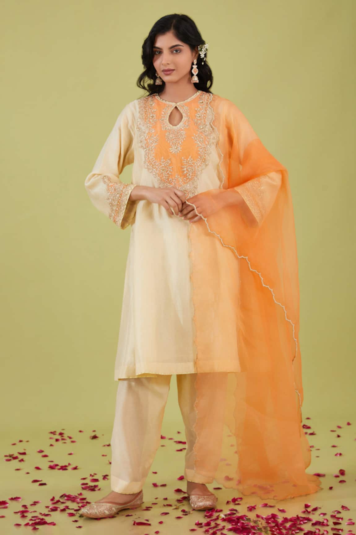 Preeti S Kapoor Persian Bloom Yoke Embroidered Anarkali Set