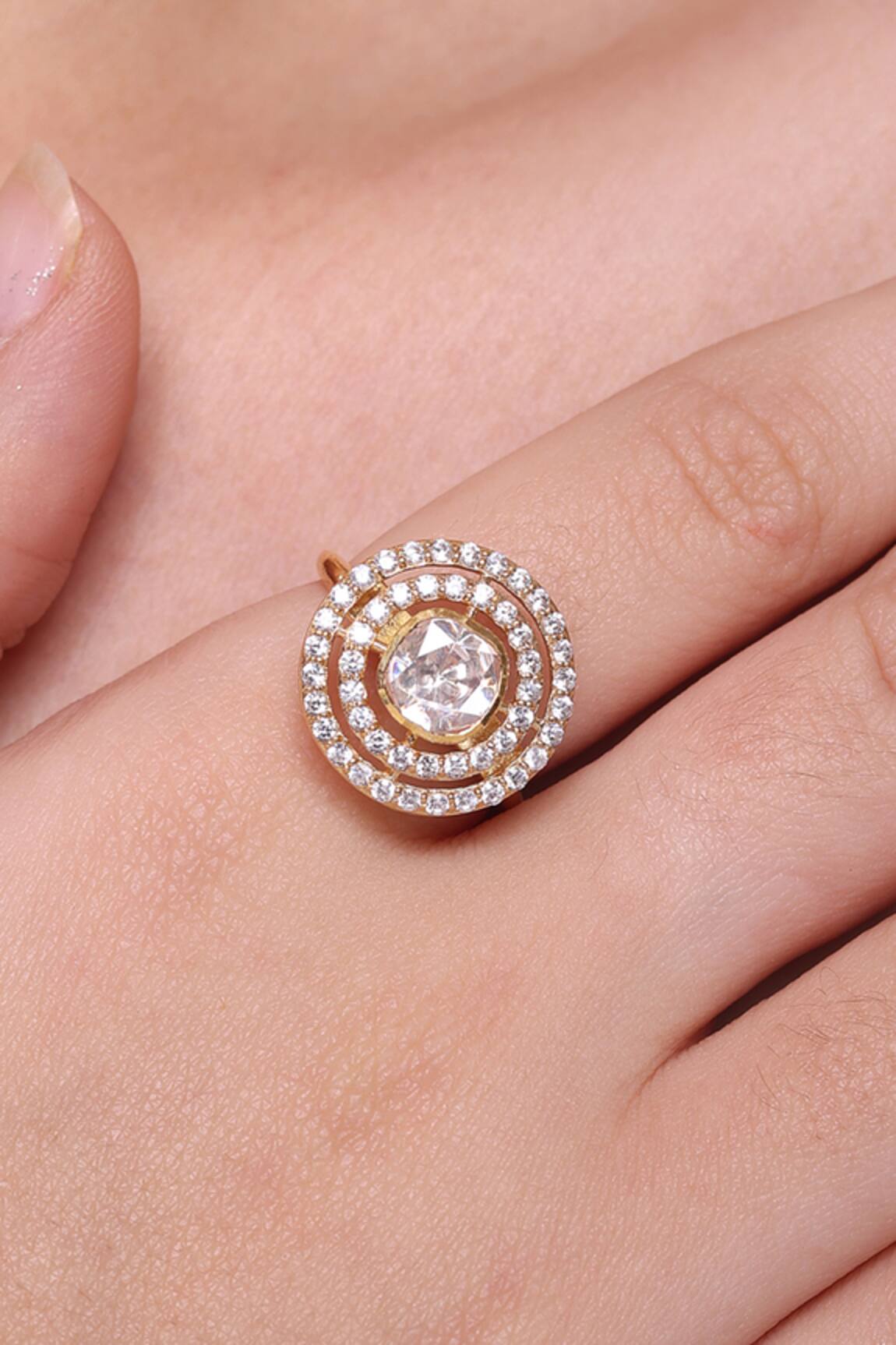 Sica Jewellery Helix Cubic Zirconia Encrusted Ring 