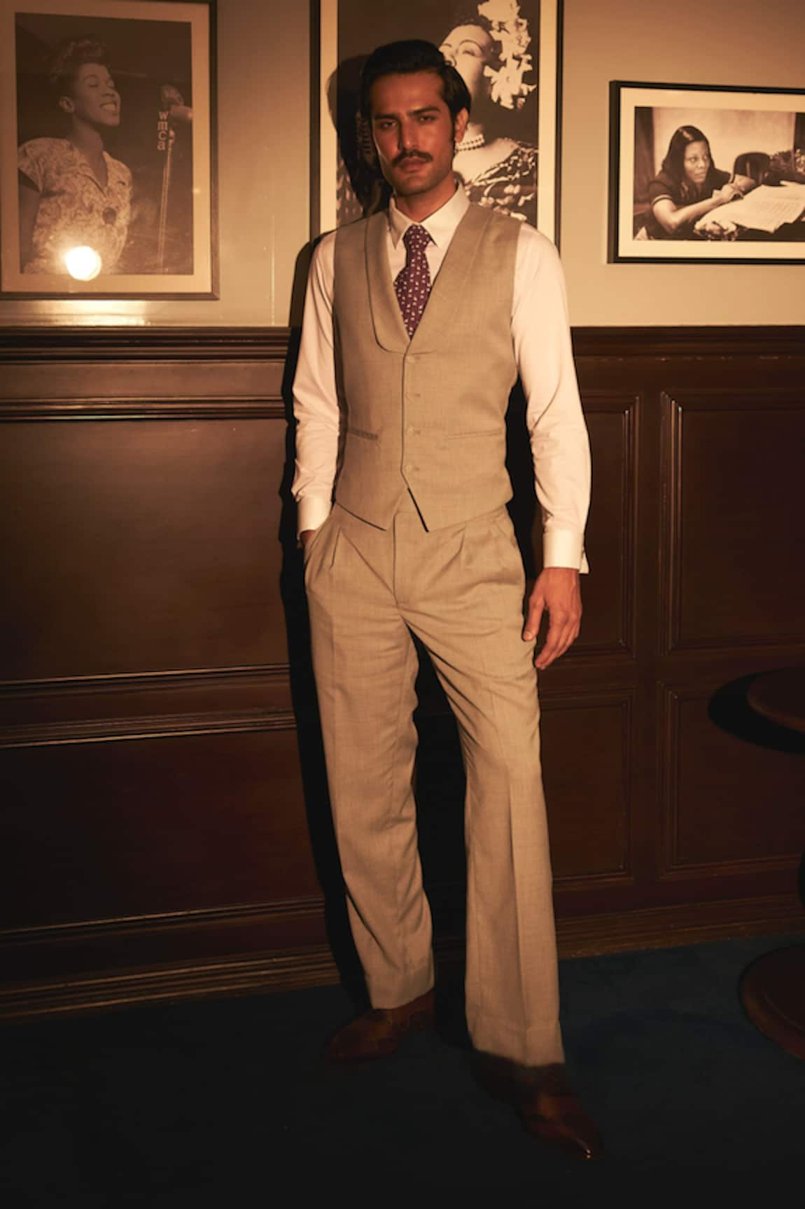 Asuka Wool Waistcoat With Trousers