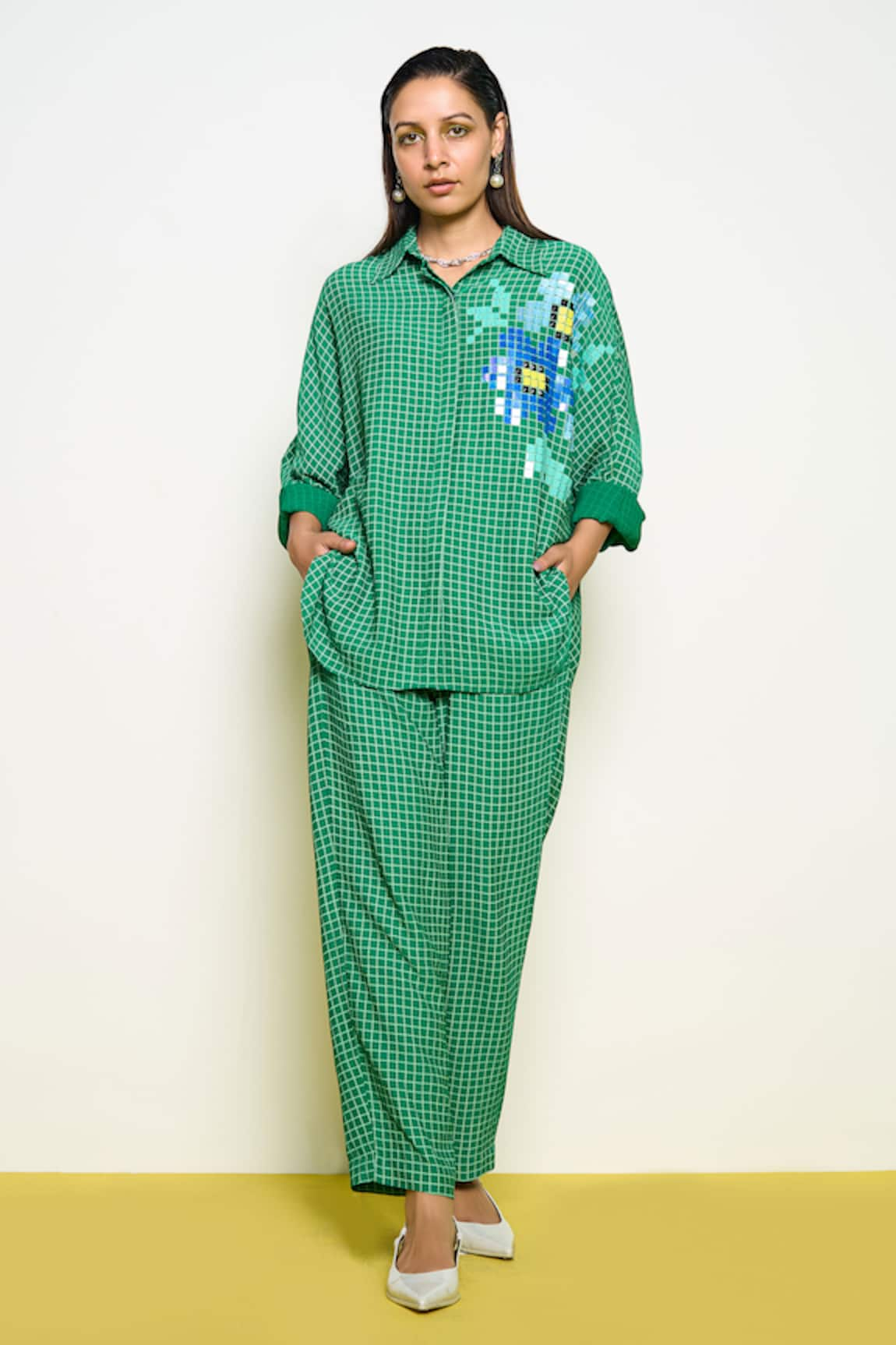 Pooja Rajgarhia Gupta Chequered Pattern Straight Pant