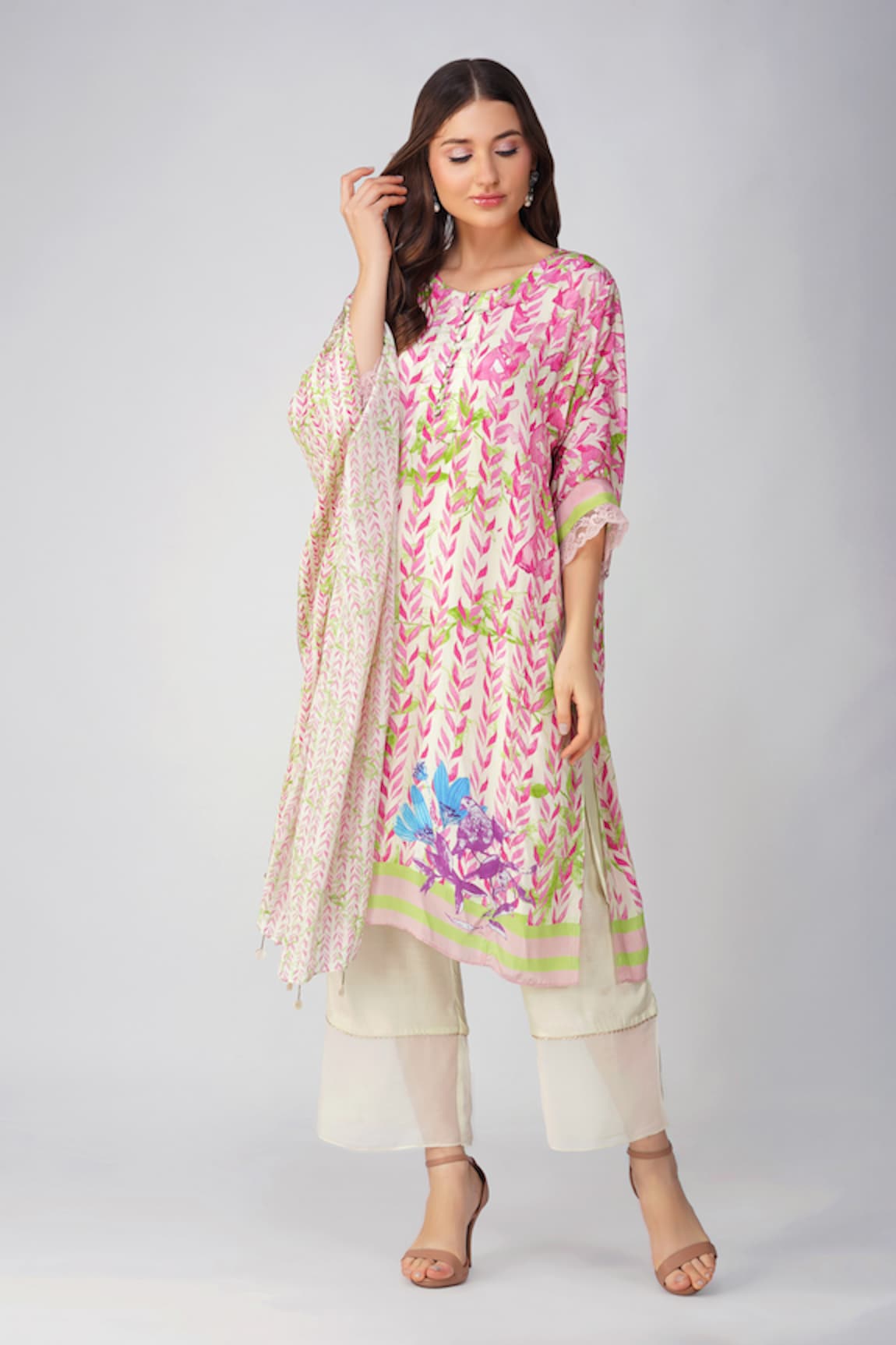 Devyani Mehrotra Leaf Print Kurta Set