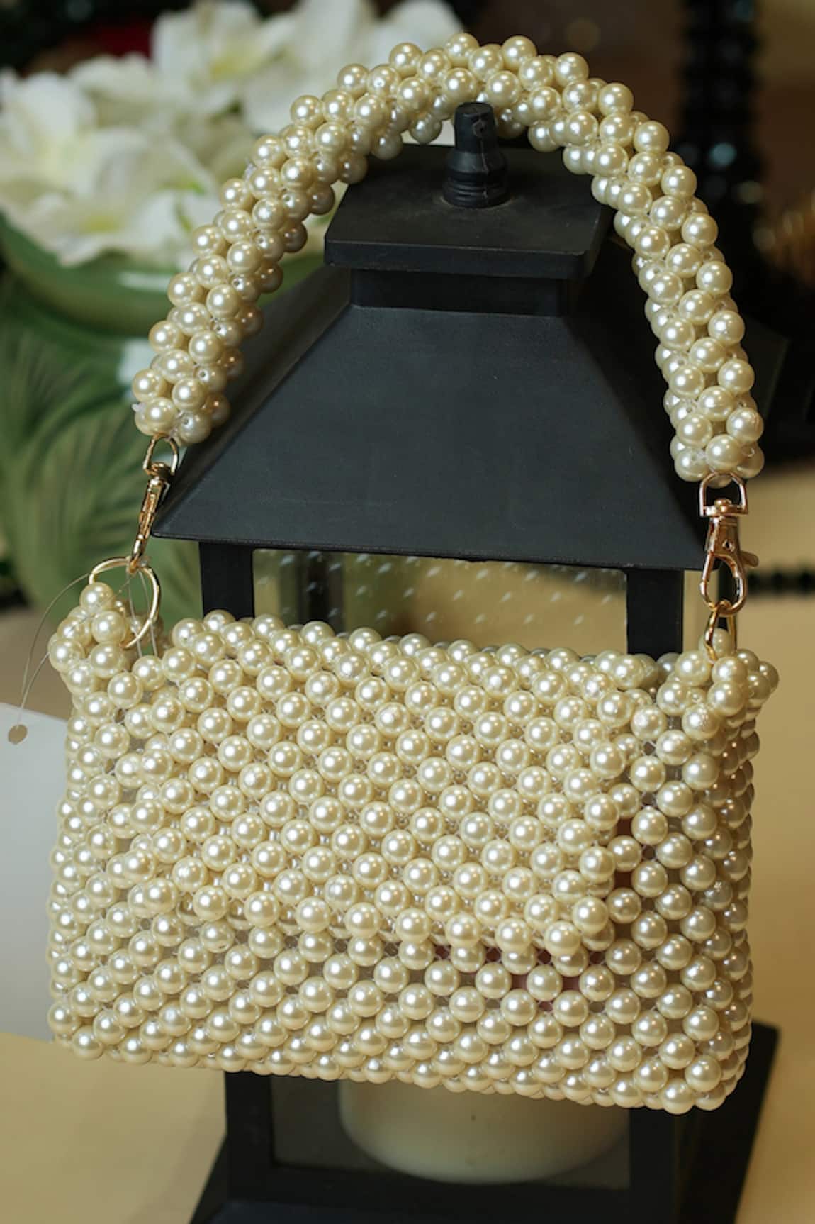 Cilwana Studio Handmade Pearl Embellished Bag