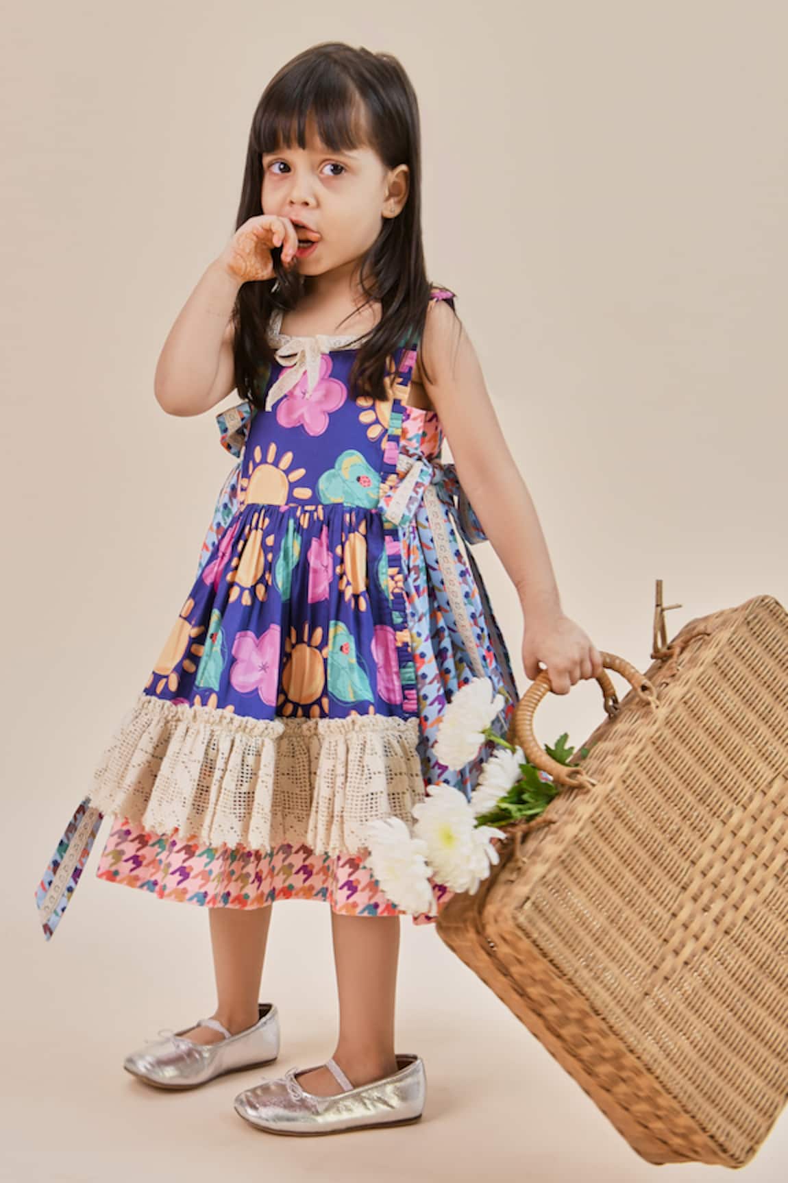 Little Shiro The Matilda Floral Print Layered Dress