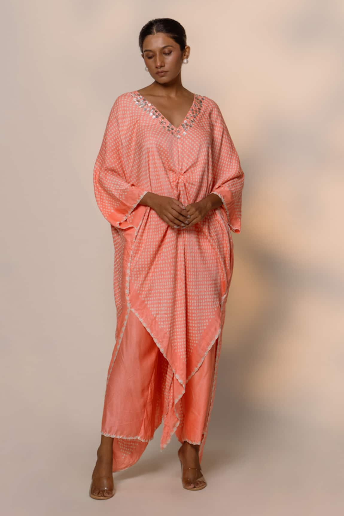 Dyelogue Sakura Printed Kurta & Straight Palazzo Set