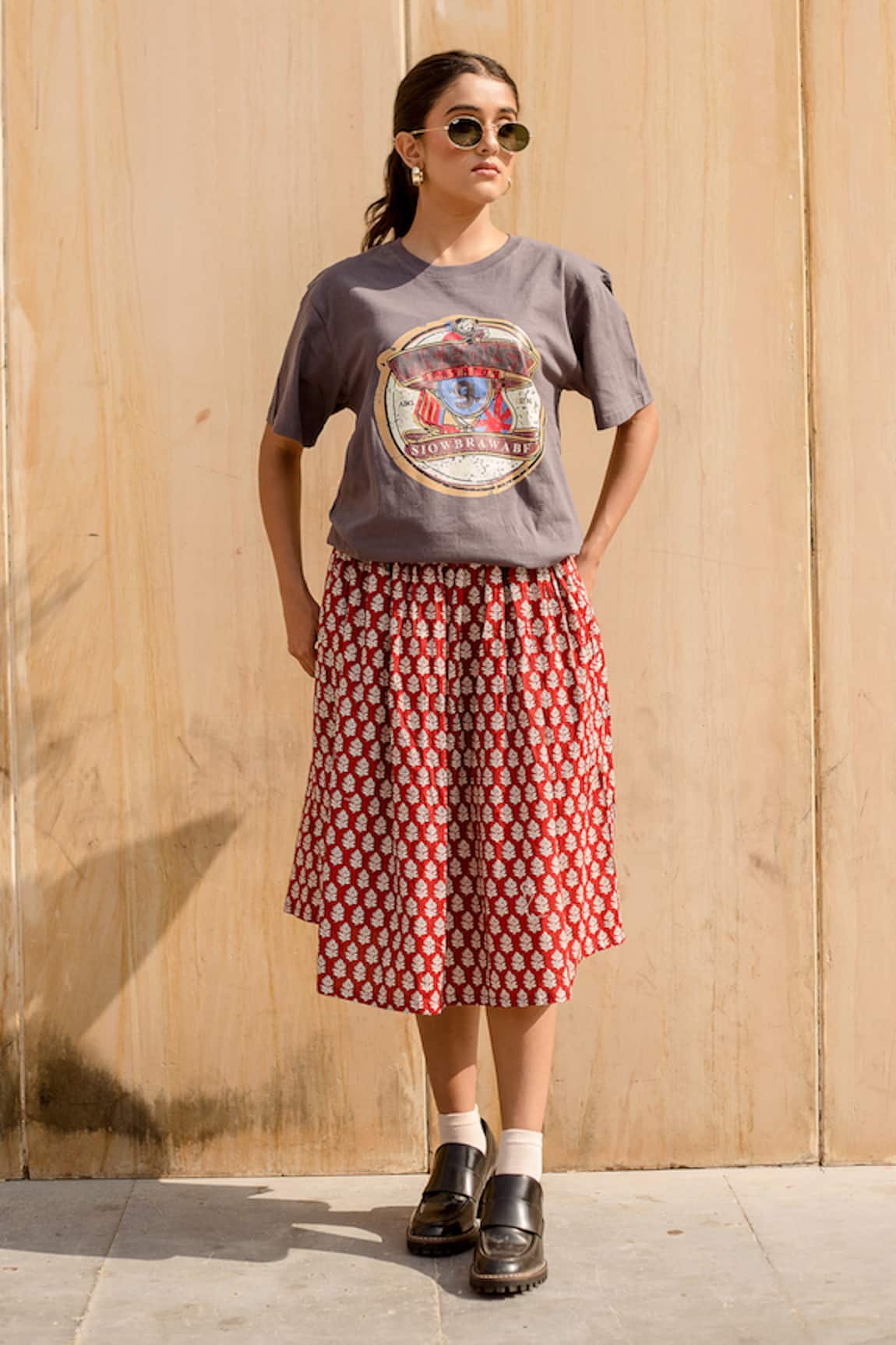 Gulabo Jaipur Betty Floral Print Midi Skirt