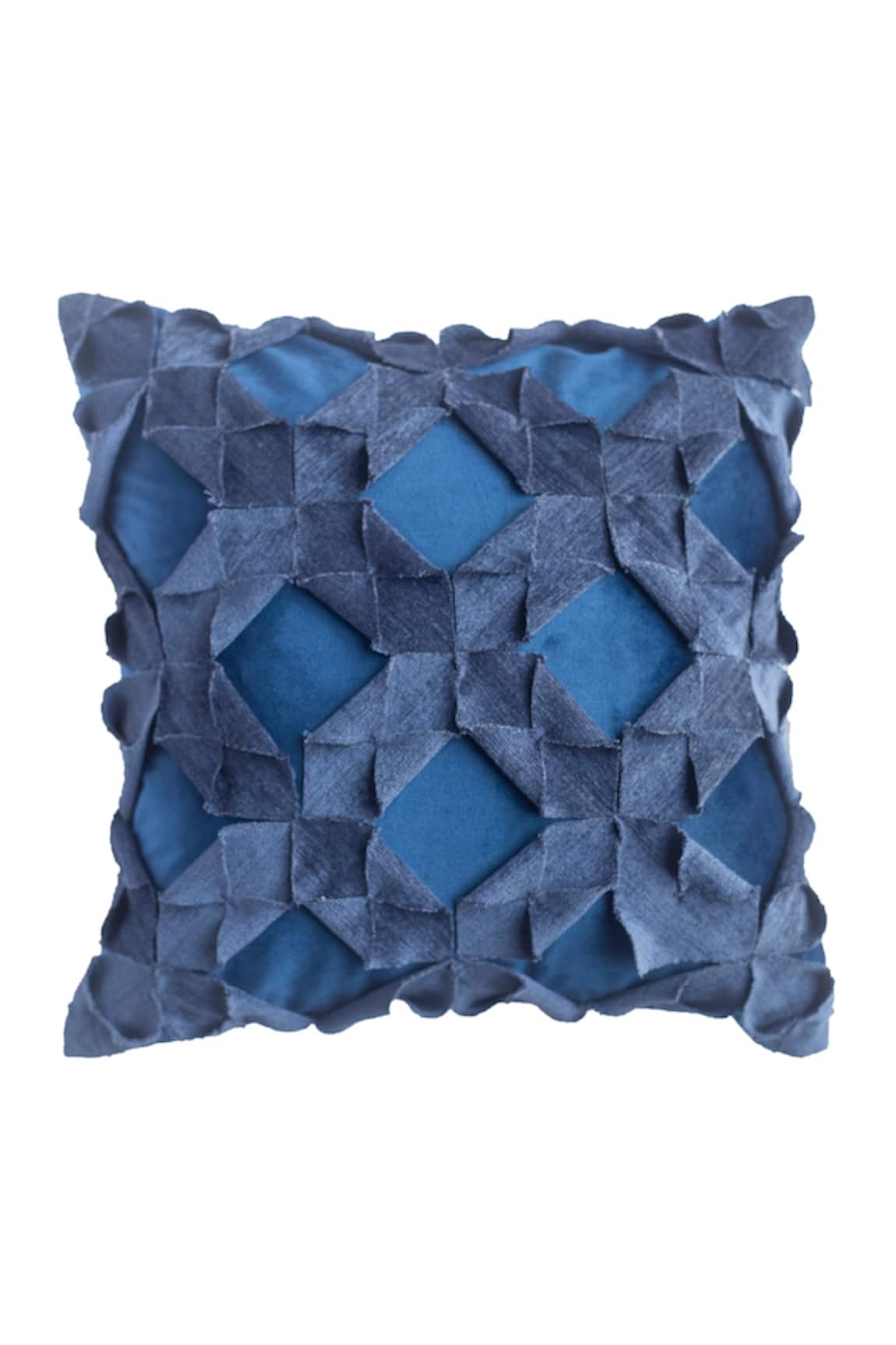 SITTARA WORKZ Makhmal Origami Velvet Cushion Cover