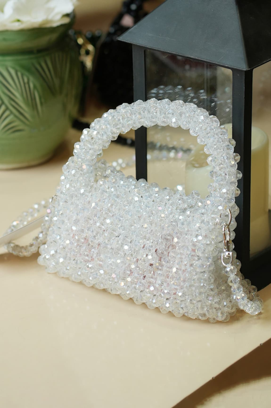 Cilwana Studio Holographic Crystal Embellished Bag