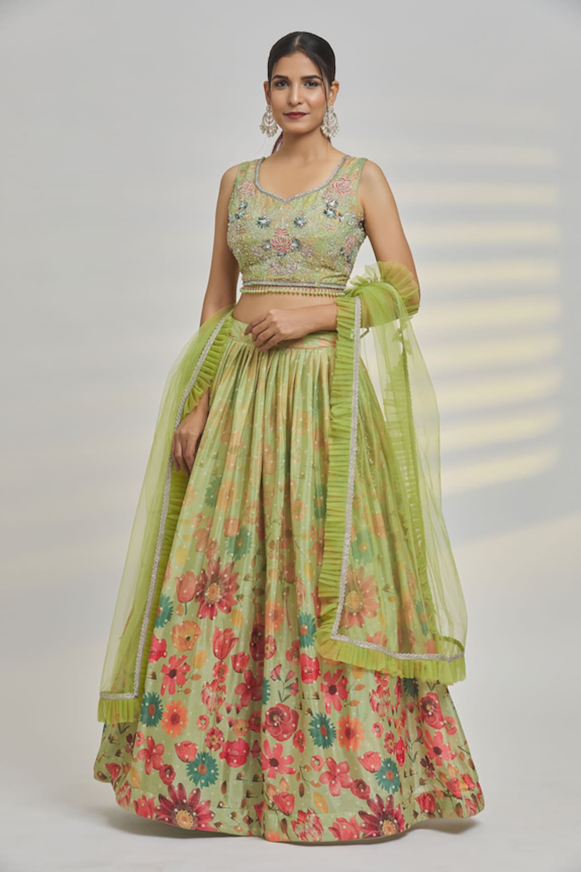 Samyukta Singhania Flower Blossom Print Lehenga Set