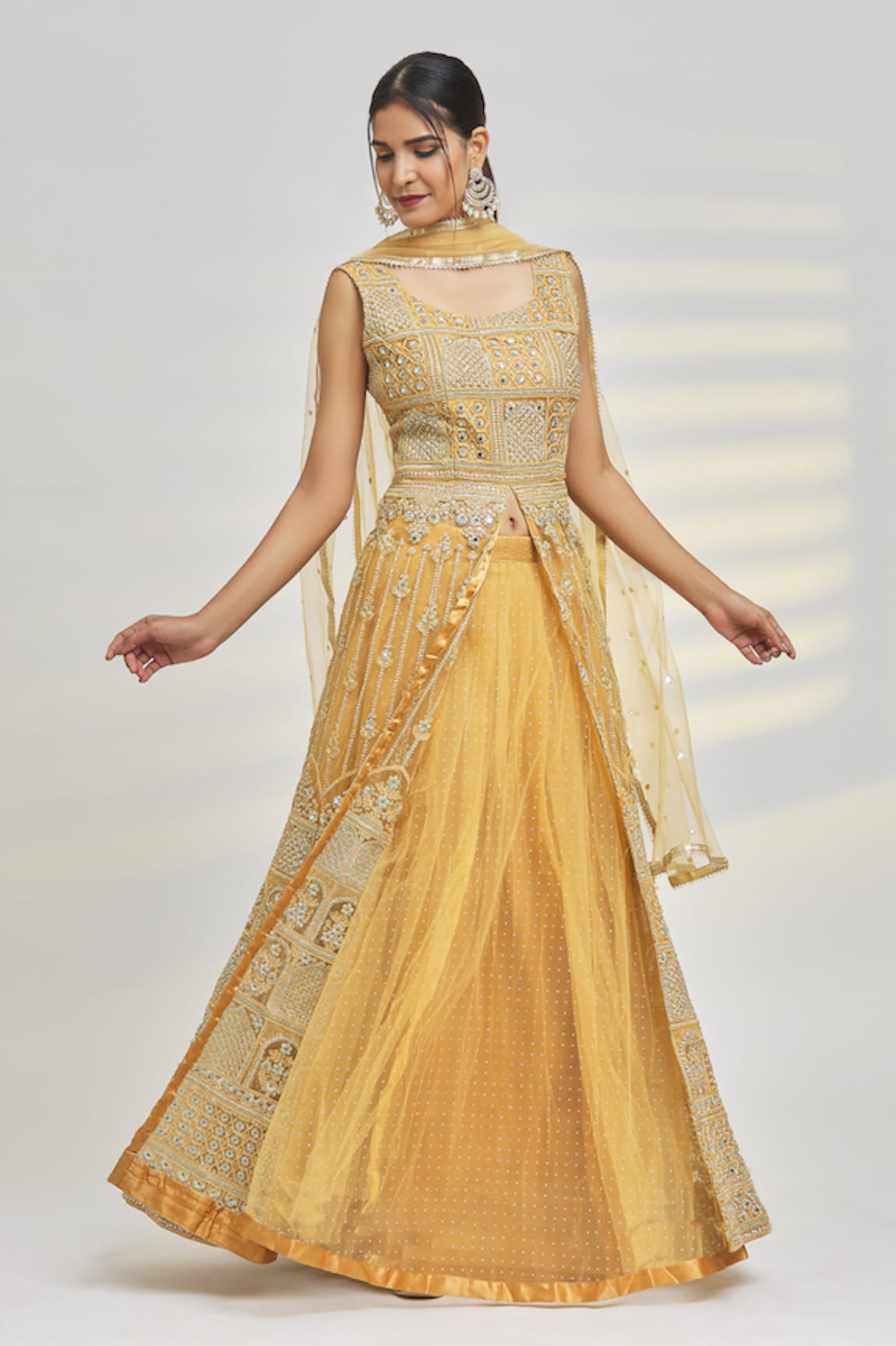 Samyukta Singhania Zari Work Anarkali Lehenga Set