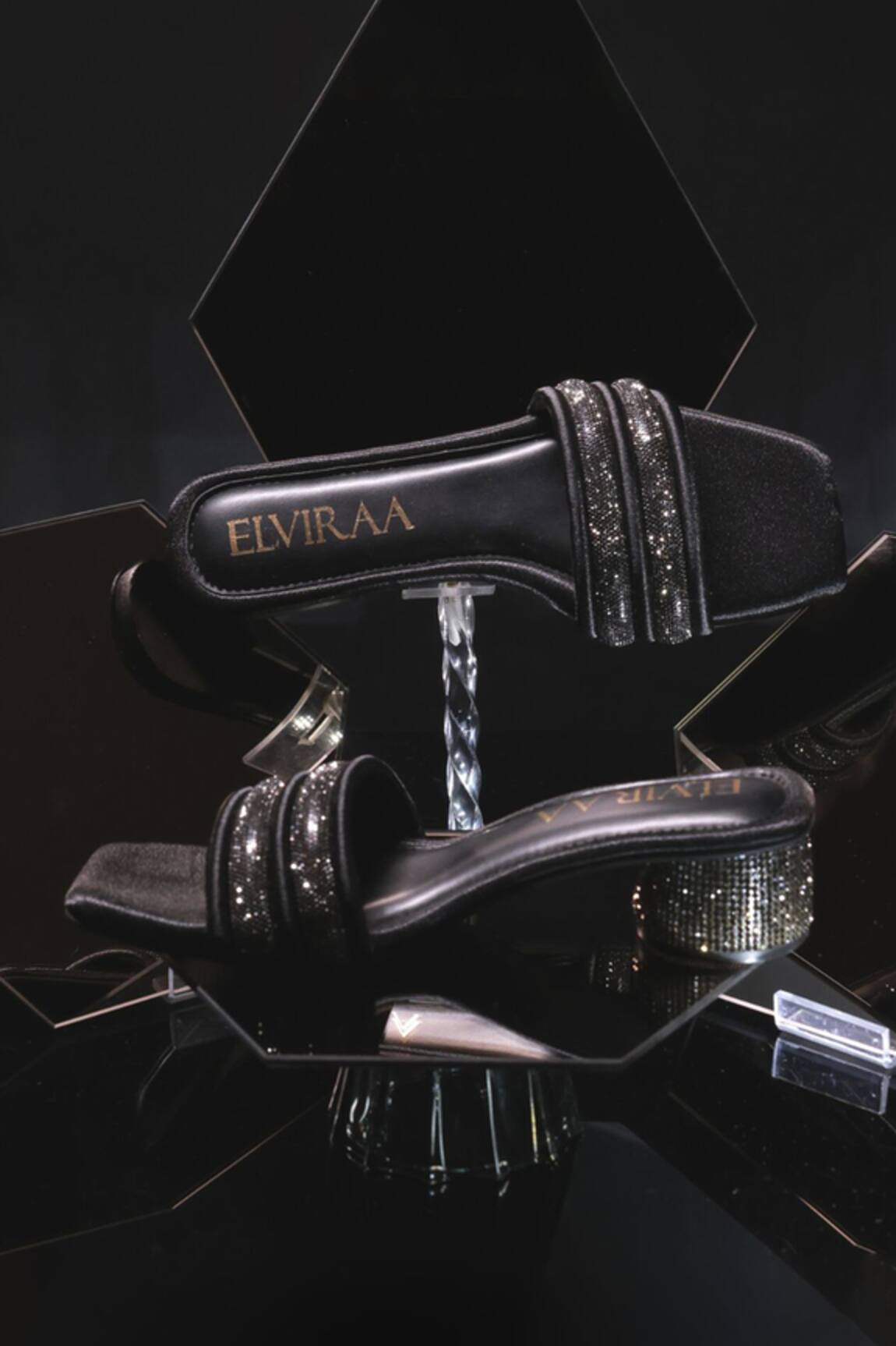 Elviraa By Pranali A Oswal Puffy Strap Embellished Flats