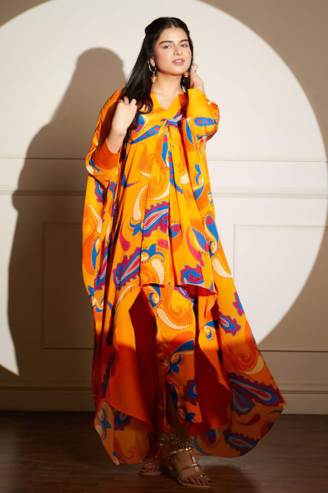 Style Junkiie Mango Paisley Print Kaftan With Pant