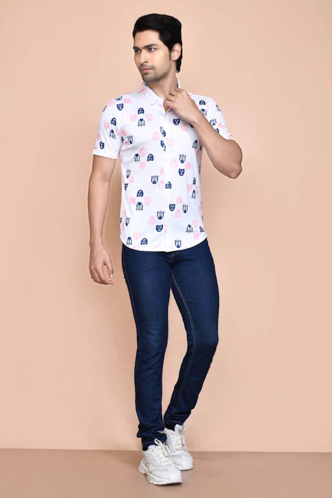 Aryavir Malhotra Faces Print Shirt 