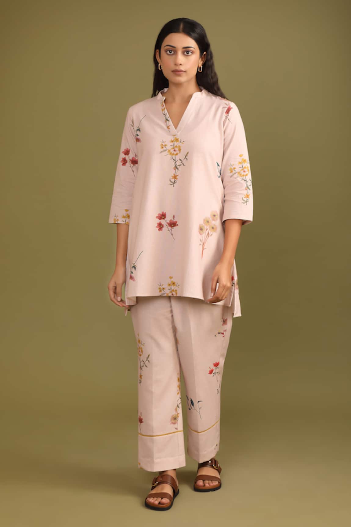Trendy tokari Blossom Print Kurta & Pant Set