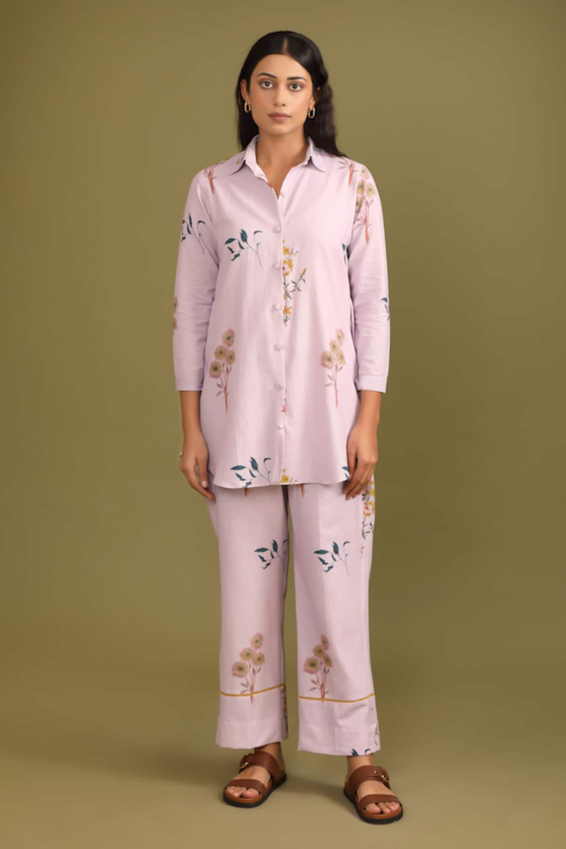 Trendy tokari Botanical Print Kurta & Pant Set