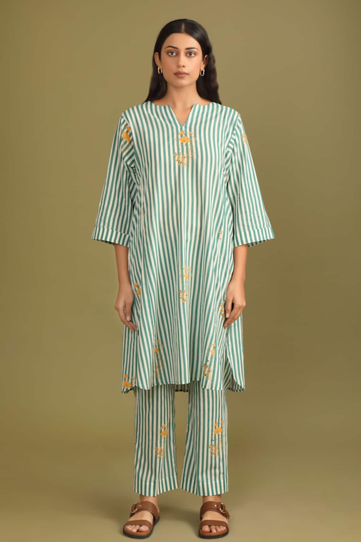 Trendy tokari Stripe Print Kurta & Pant Set