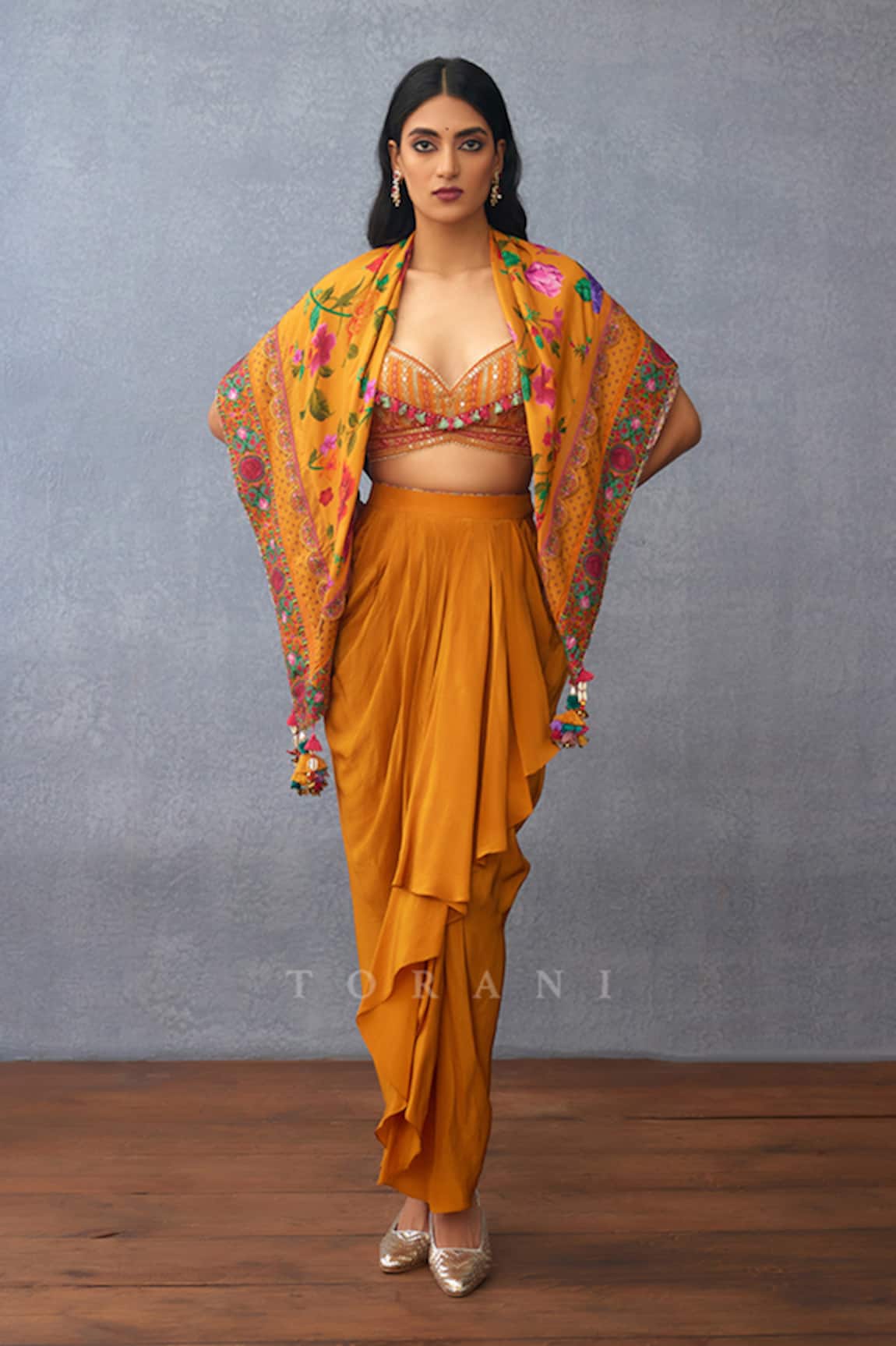 Torani Dil Seher Moiz Lotus Print Scarf 