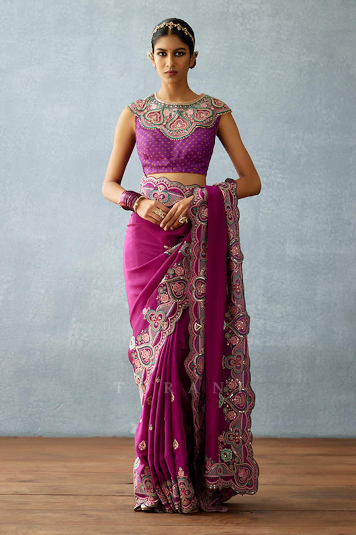 Torani Dil Kusha Shanfa Patchwork Embroidered Blouse 