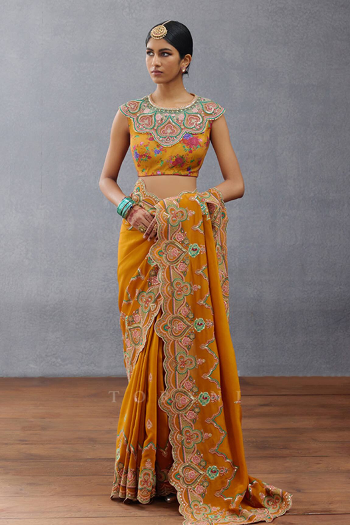 Torani Dil Seker Amena Floral Print Embroidered Blouse 
