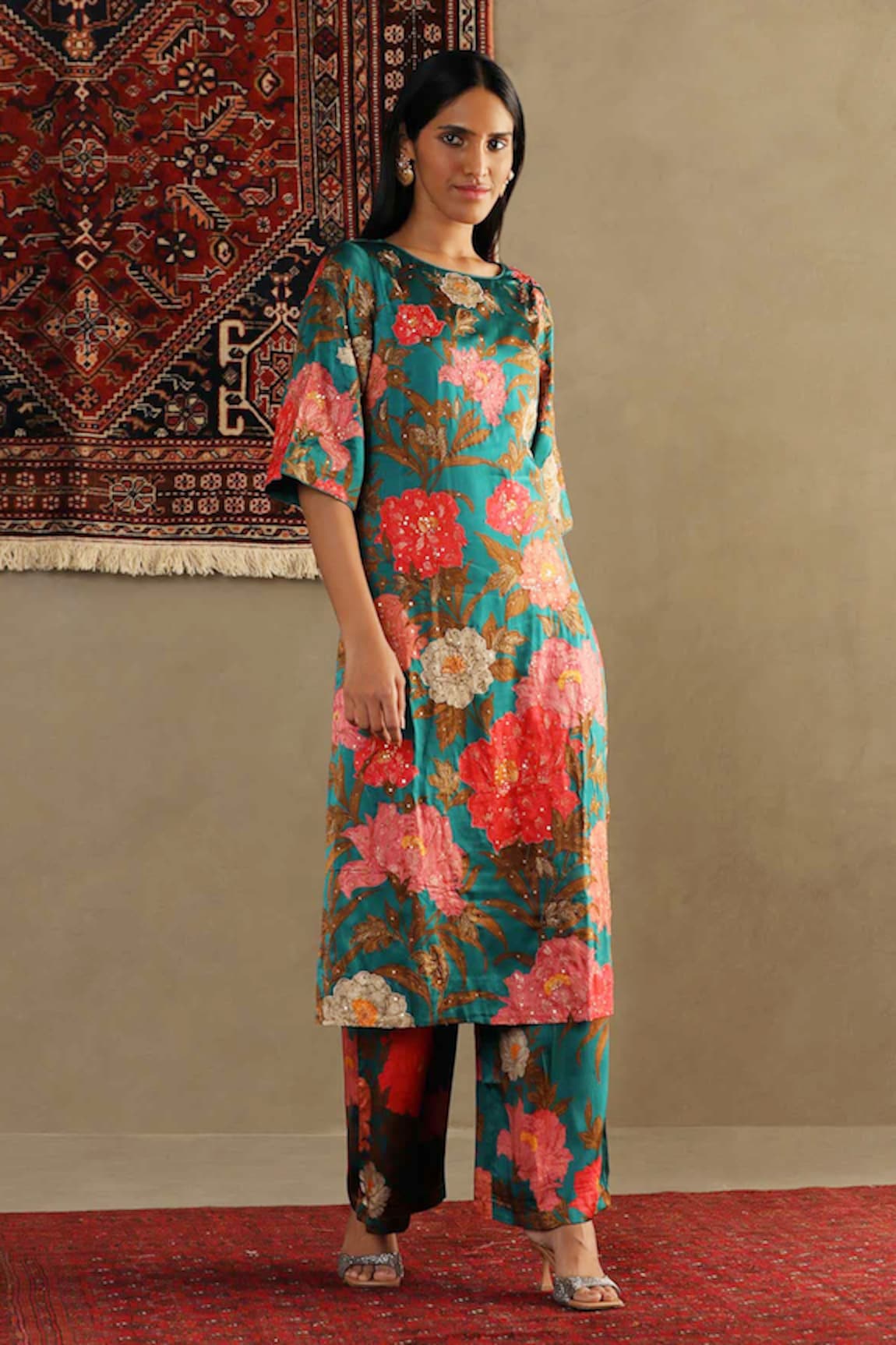 RI.Ritu Kumar Bella Floral Print Kurta & Pant Set