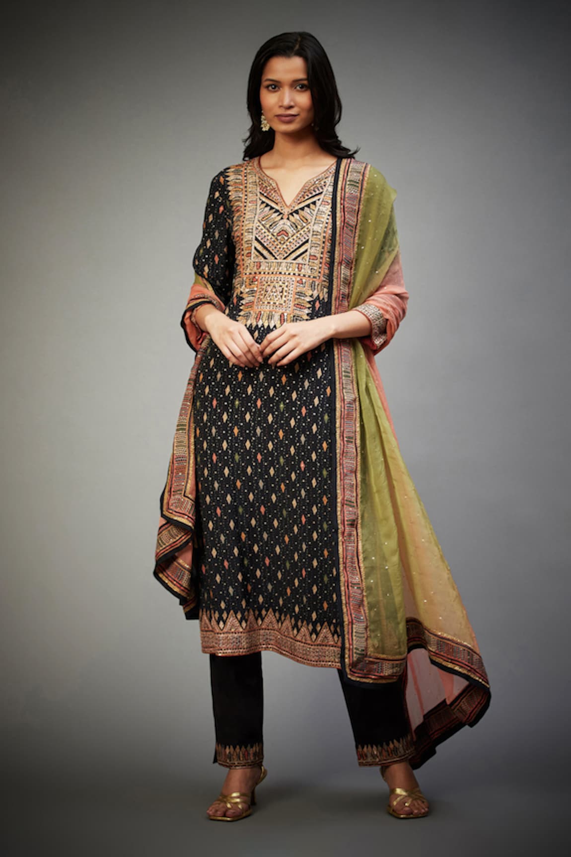 RI.Ritu Kumar Rabari Embroidered Kurta Set