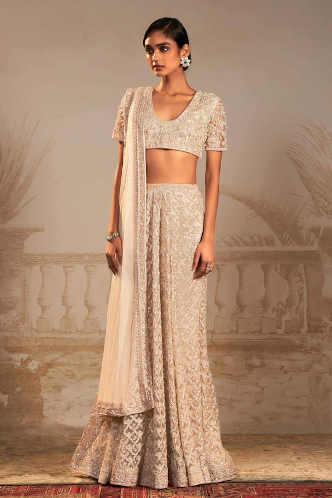 Ridhi Mehra Shehnai Embellished Skirt Saree Set