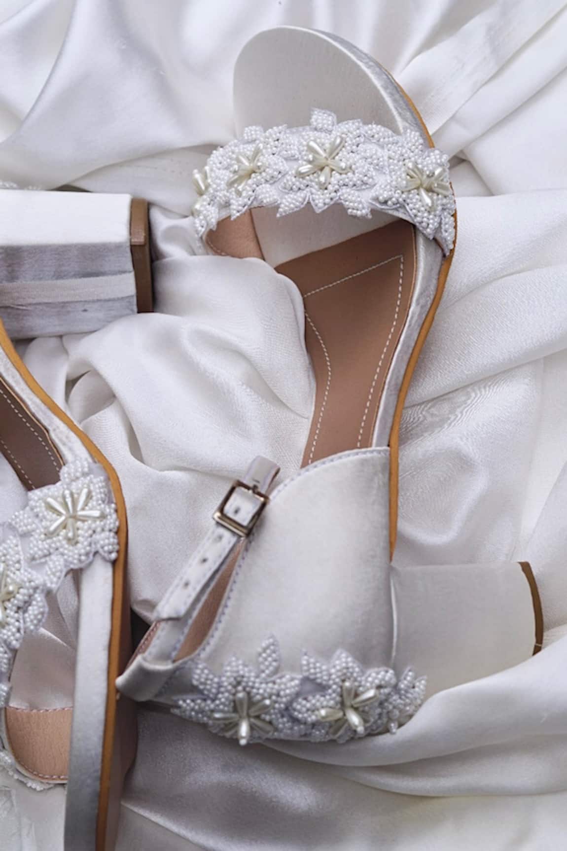 Shradha Hedau Footwear Couture Iris Pearl Embellished Strap Heels