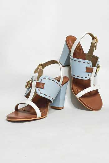 The Alter Taylor Buckle Embellished Slingback Block Heels