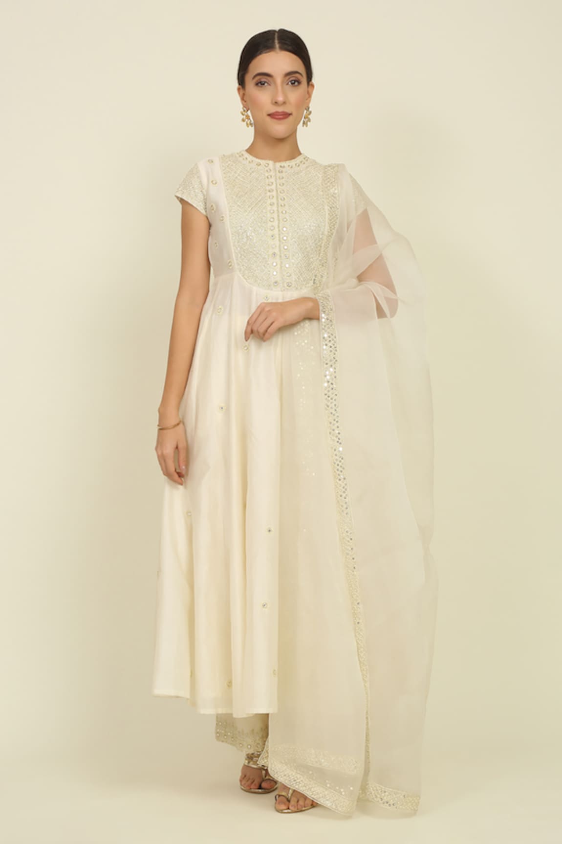 Priyanka Jain Dori Work Anarkali Palazzo Set