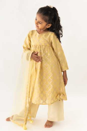A Little Fable Kala Floral Jaal Angrakha Pant Set 