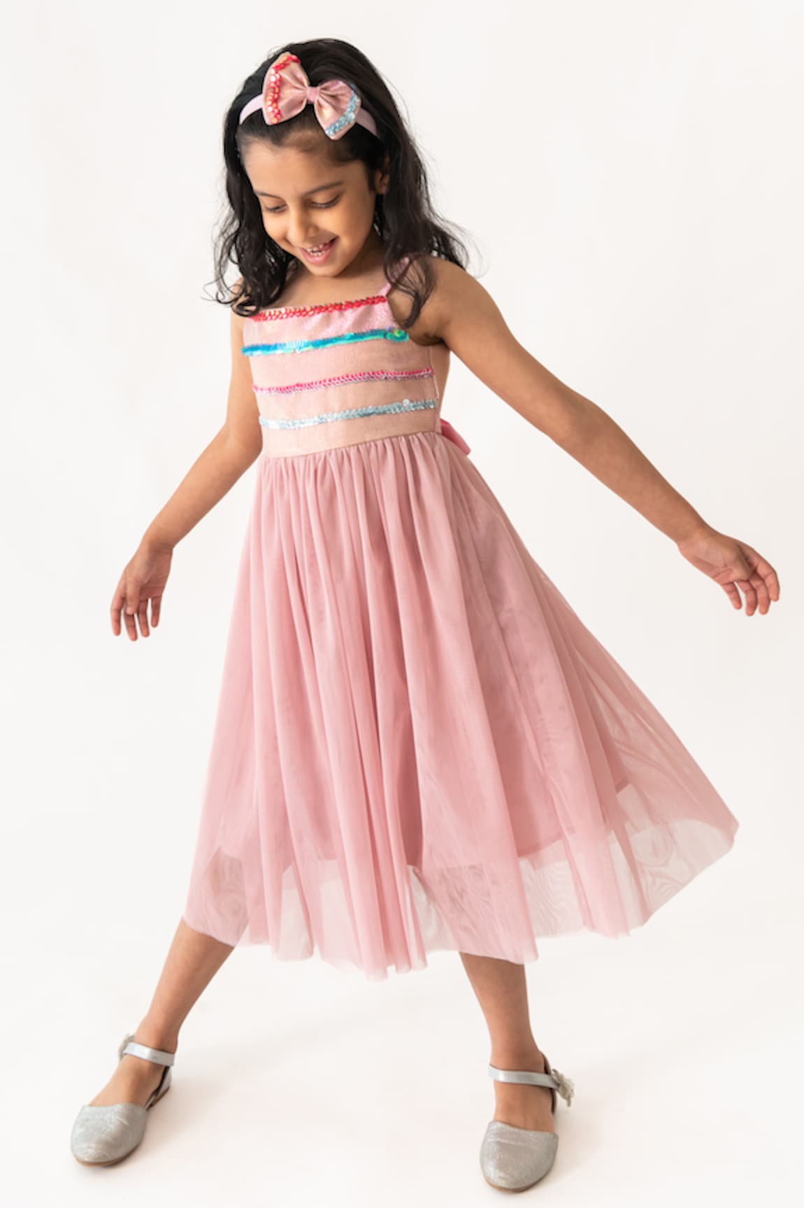 A Little Fable Twinkle Sequin Embellished Bodice Dress