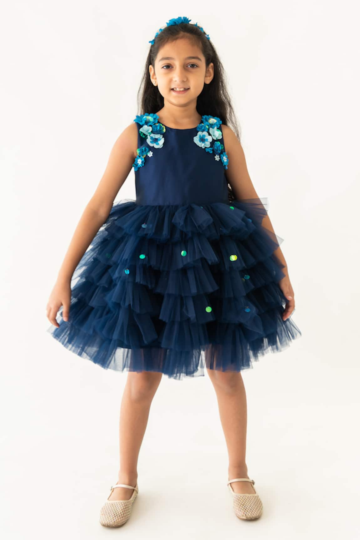A Little Fable Morning Glory Tiered Ruffle Dress