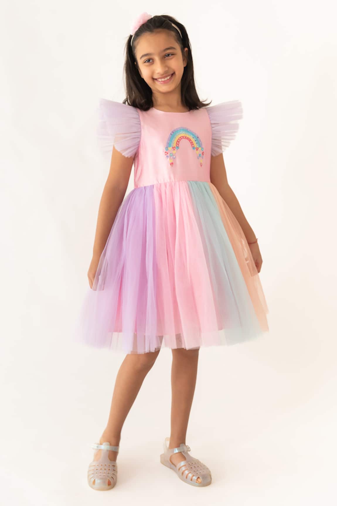A Little Fable Rainbow Ombre Dress