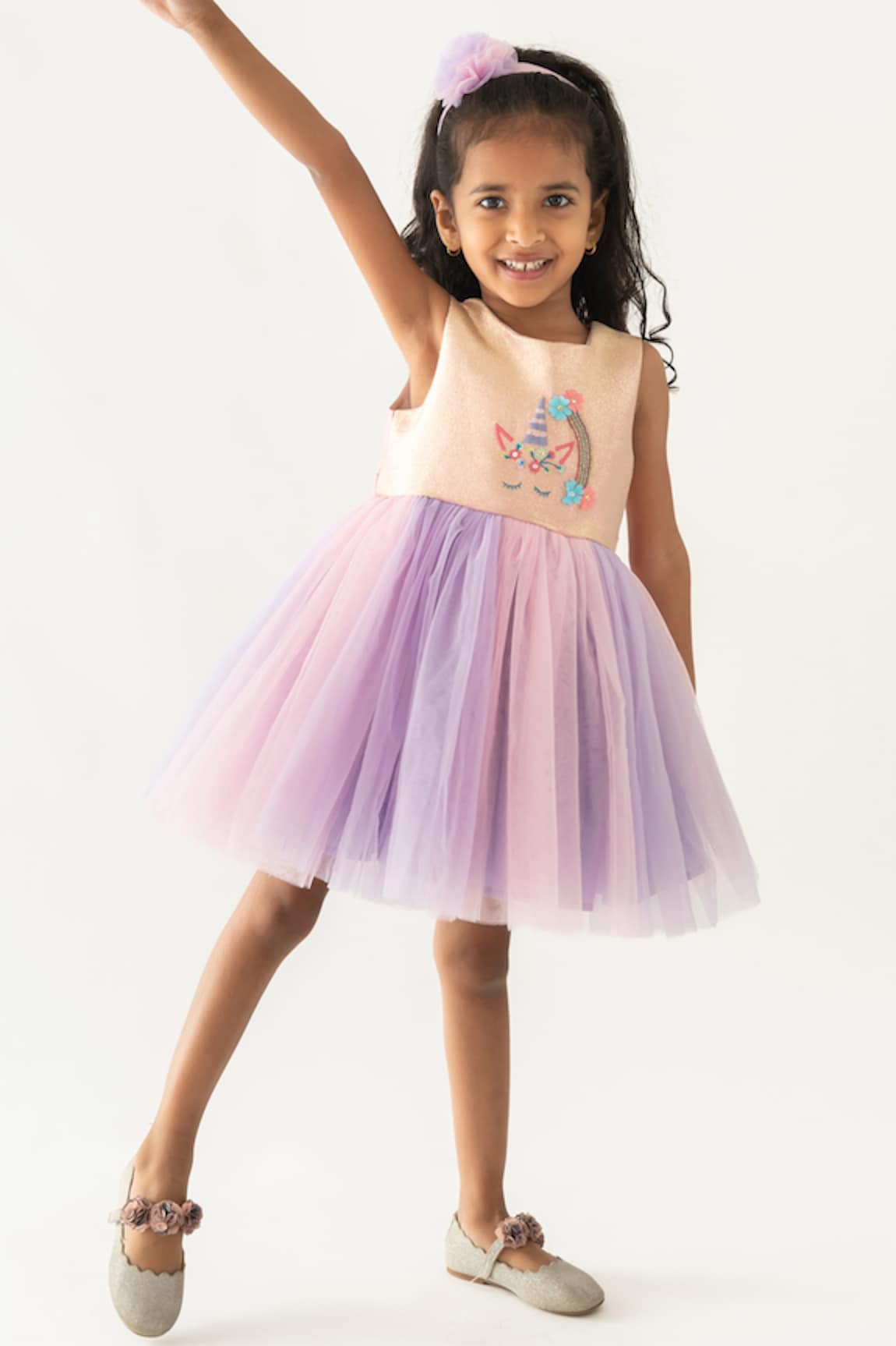 A Little Fable Electra Unicorn Ombre Dress