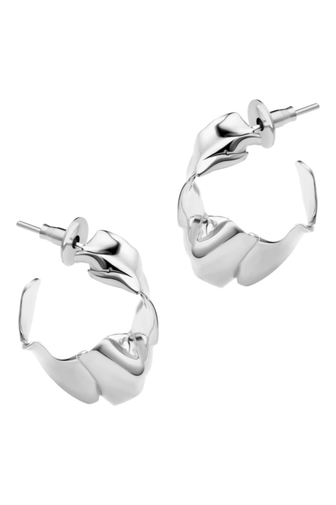 Misho Mini Flow Textured Hoop Earrings