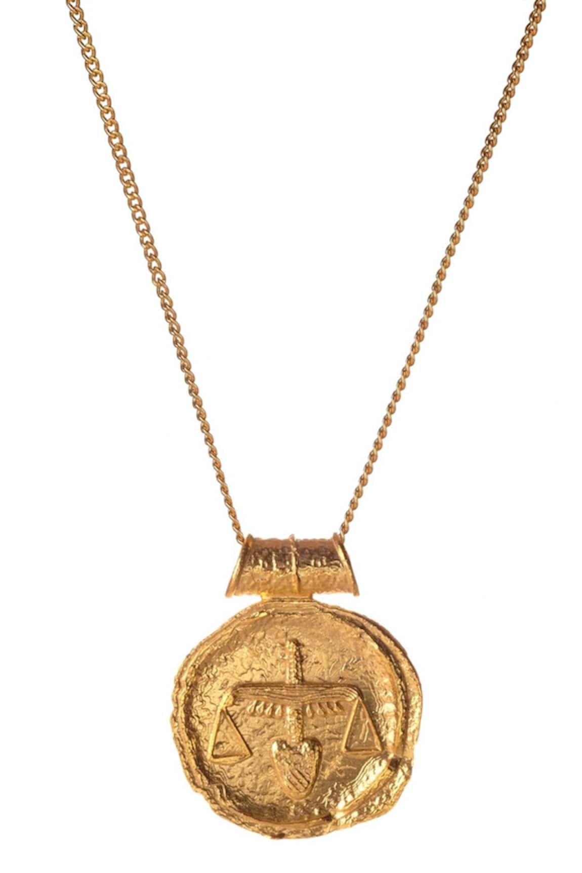 Misho Minimal Libra Zodiac Pendant Necklace