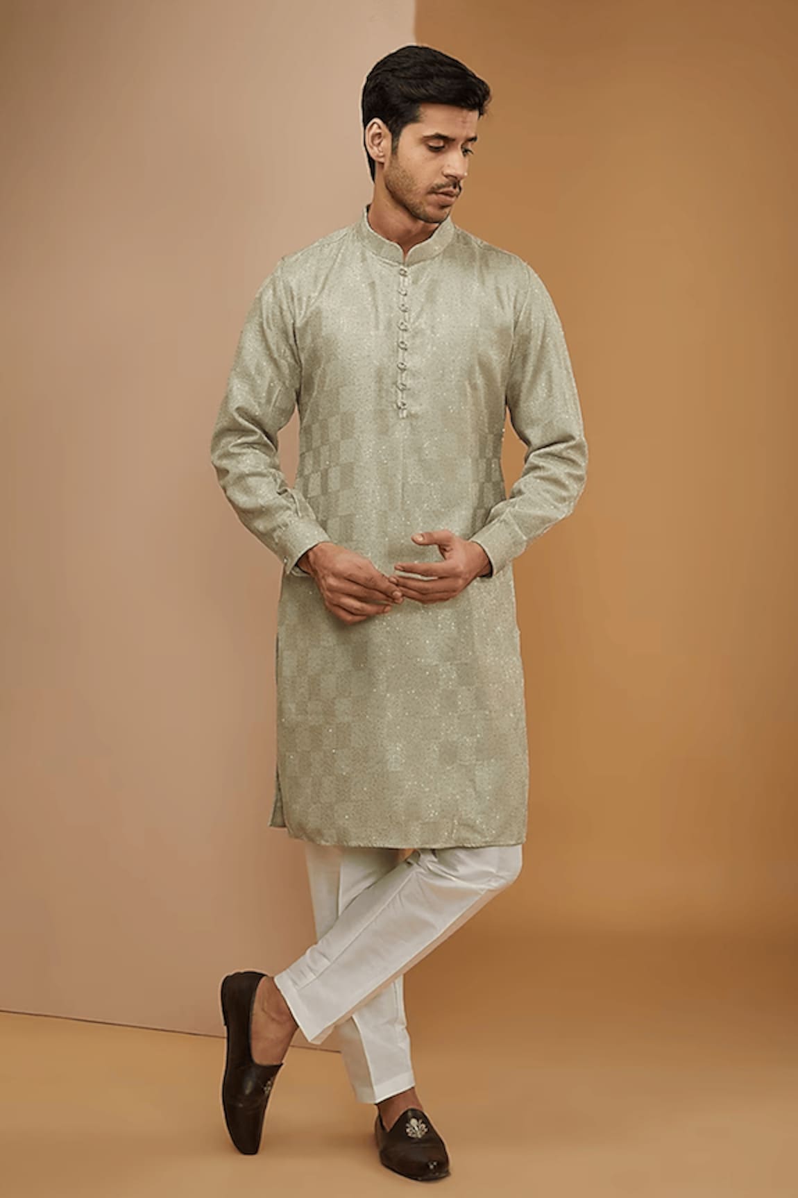 RNG Safawala Sequin Embroidered Kurta Set