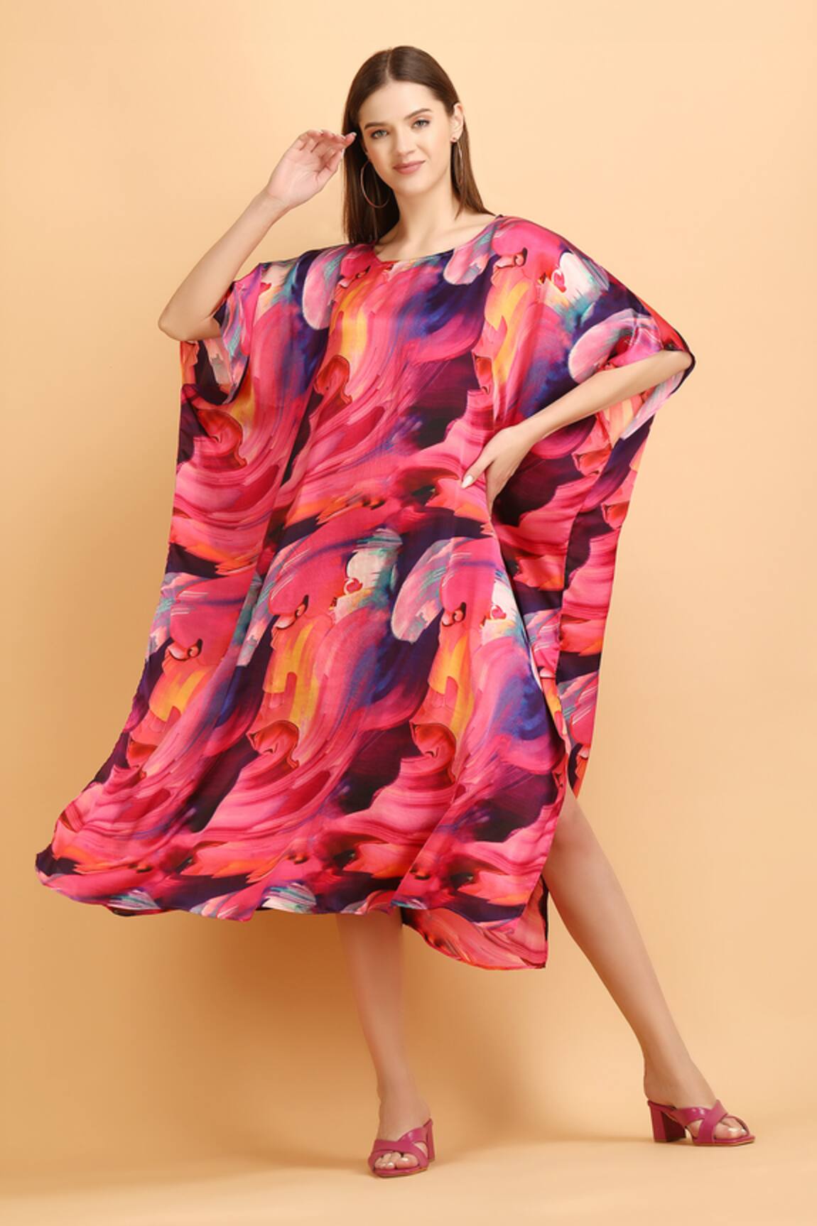 LABEL IVISH Bloom Swirl Print Kaftan