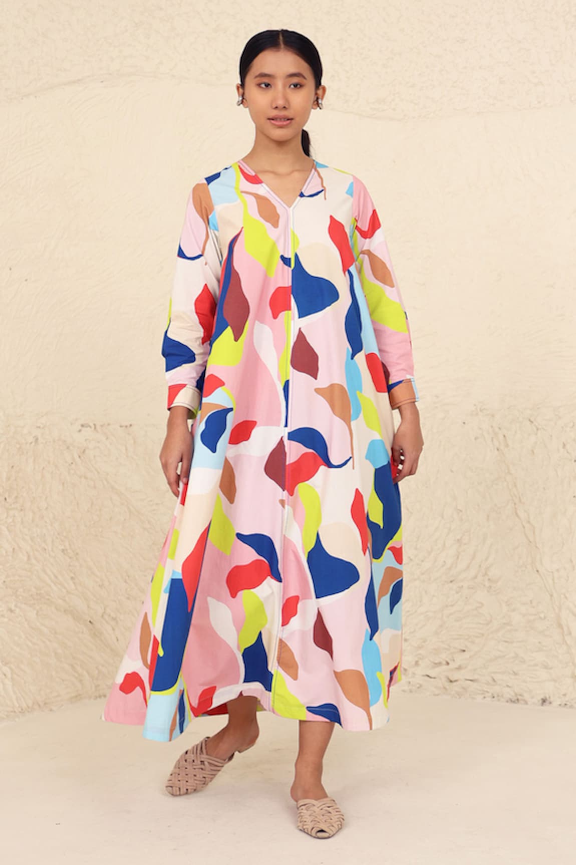 Kanelle Milani Abstract Print Dress