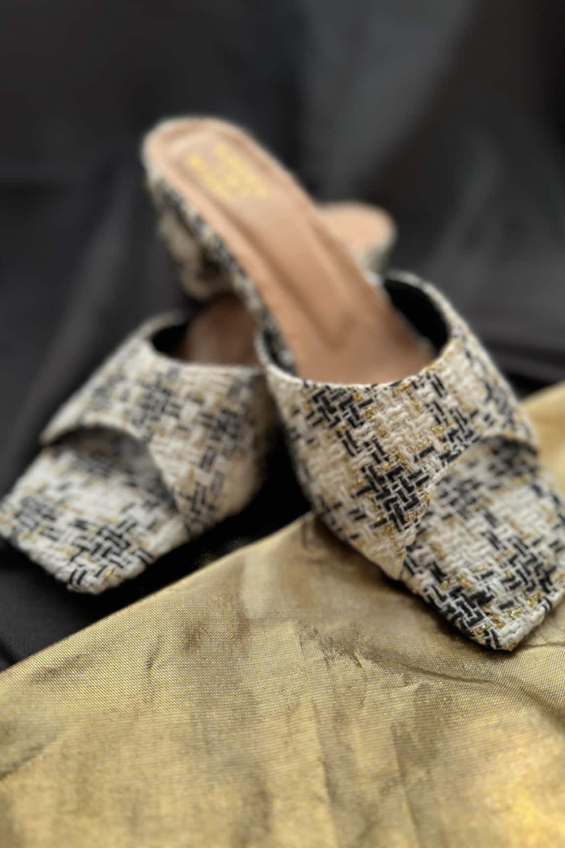 Adorn My Wish Tweed Block Heels