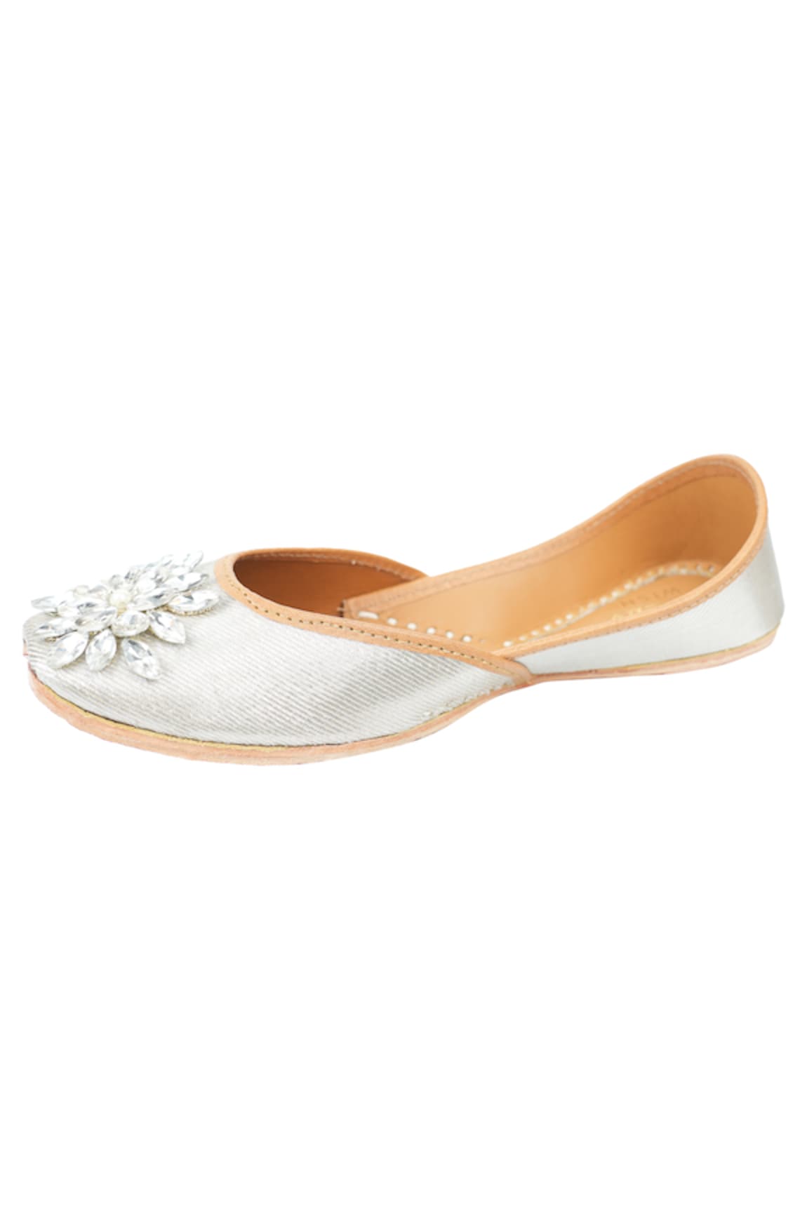 Adorn My Wish Starburst Rhinestone Embellished Juttis