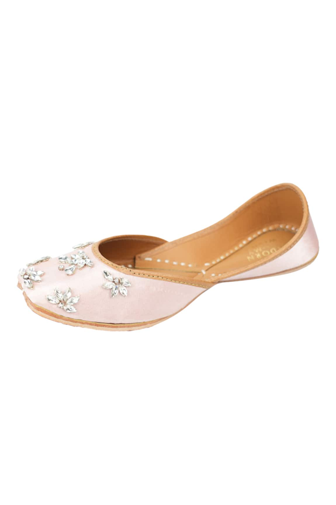 Adorn My Wish Fleur Rhinestone Embellished Juttis