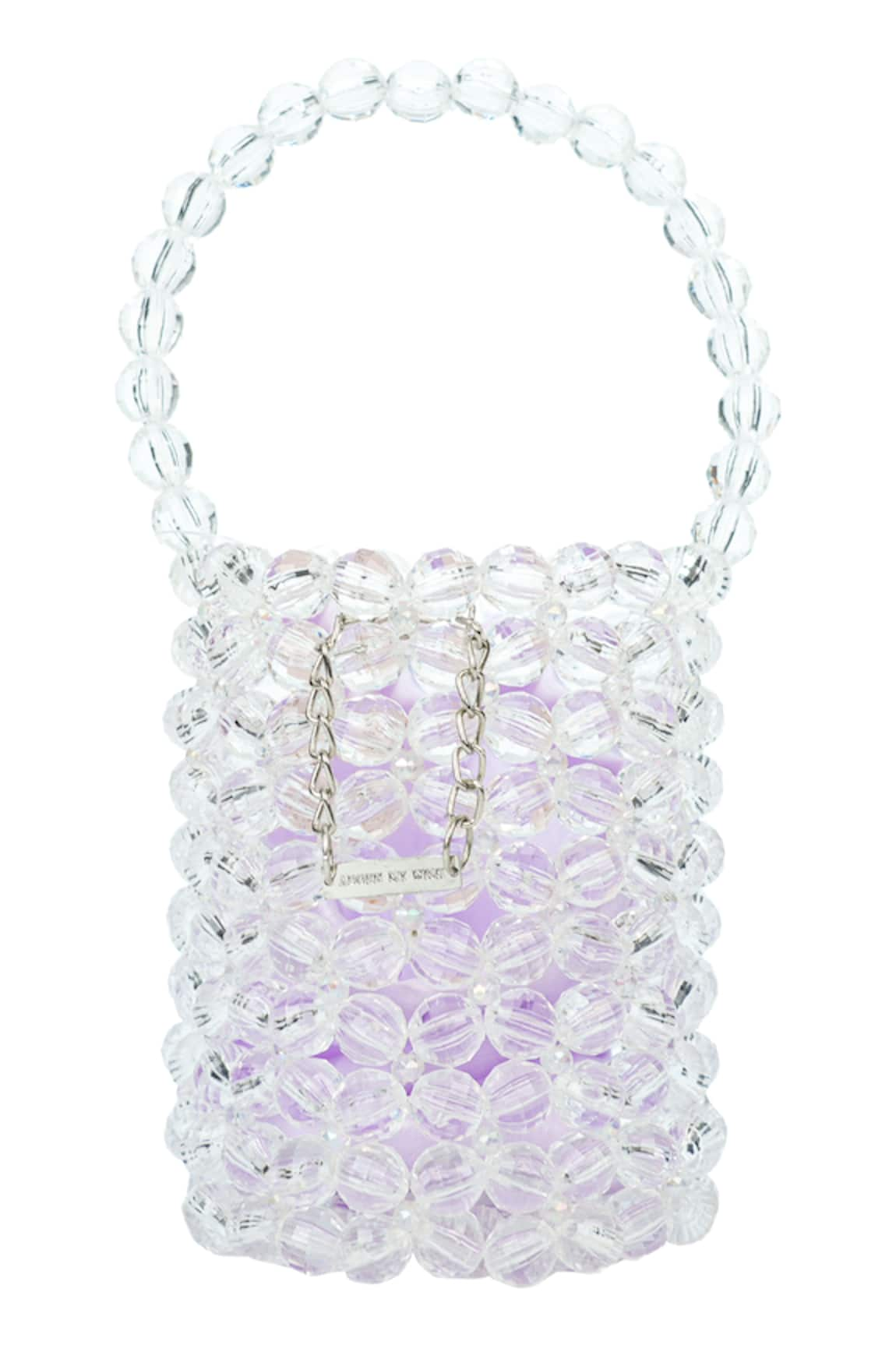 Adorn My Wish Transparent Beaded Bucket Bag