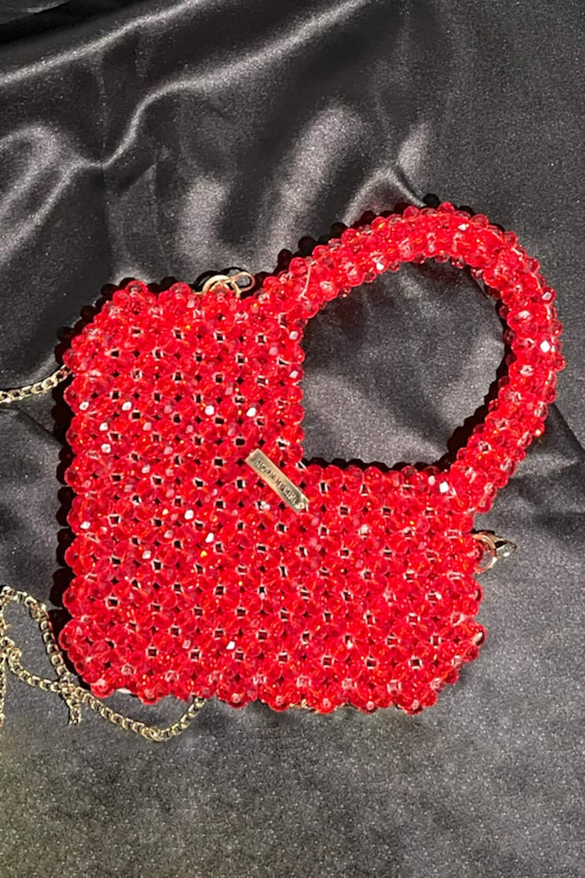 Adorn My Wish Mini Crystal Heart Shaped Bag